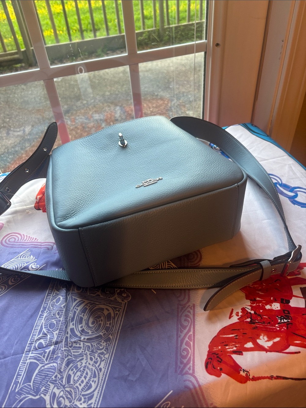 Coach Hadley NWT Pebble Leather Shoulder Bag in bluebell - Picture 8 of 11